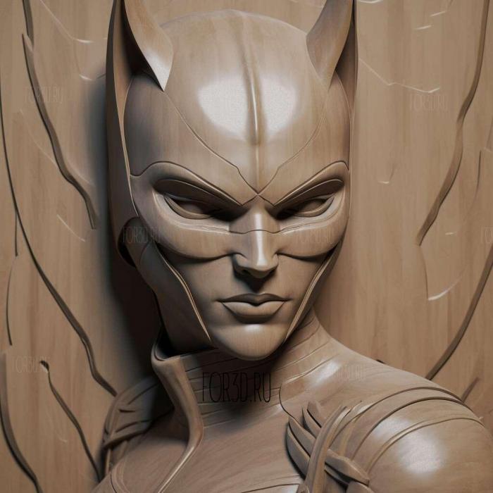 Catwoman 2 stl model for CNC